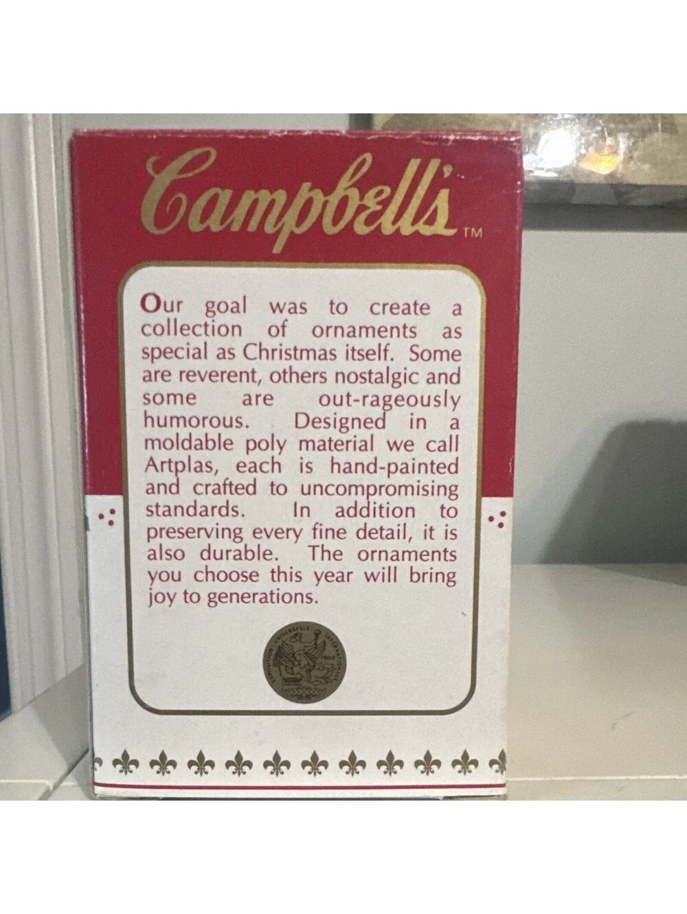 Campbell's Warm And Heath Wishes Soup Christmas Ornament